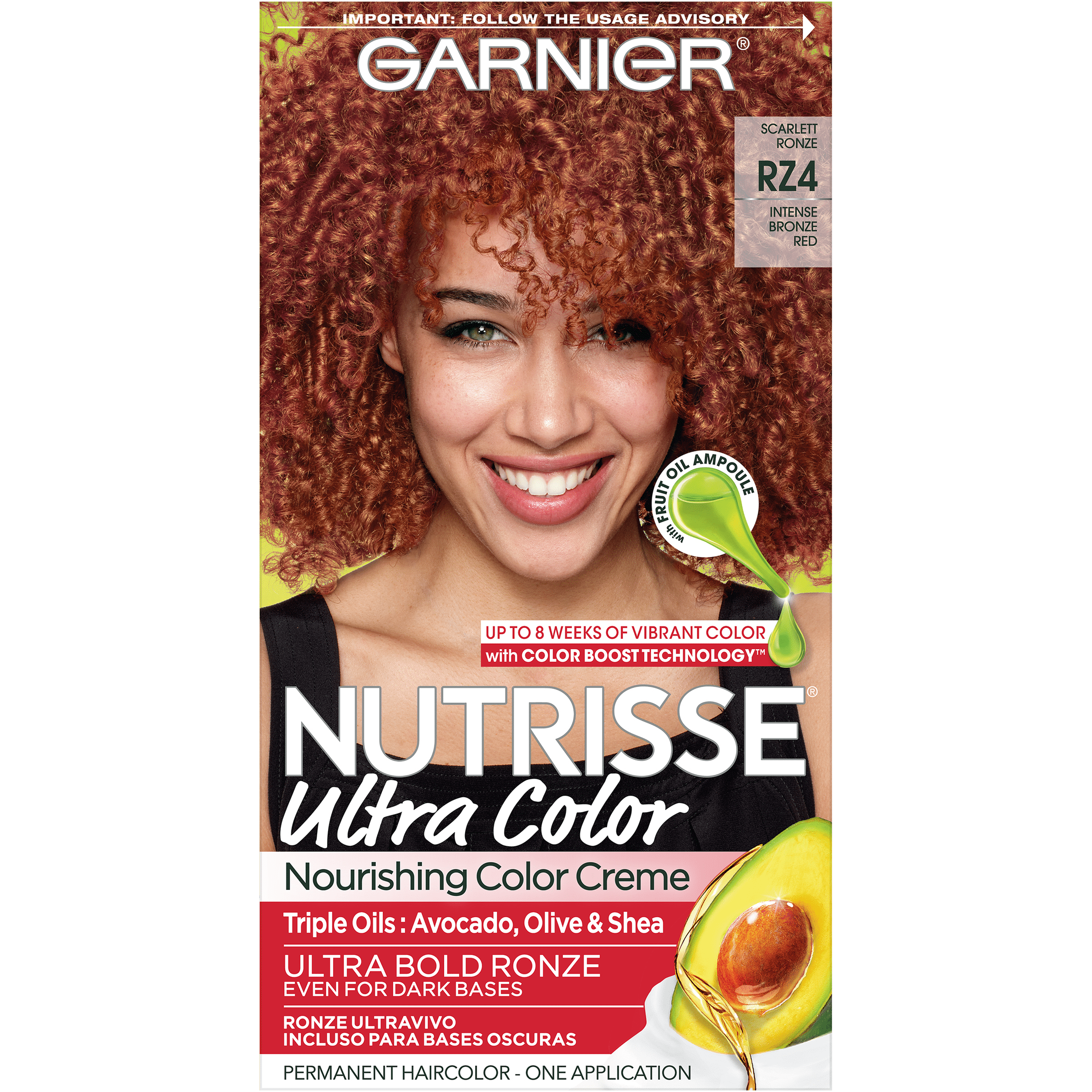 sanger skulder verden Garnier Nutrisse Nourishing Hair Color Creme, RZ4 Intense Bronze Red -  Walmart.com