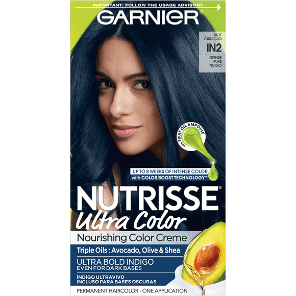 Garnier Nutrisse Nourishing Hair Color, IN2 Blue Curacao, 4.2 fl oz