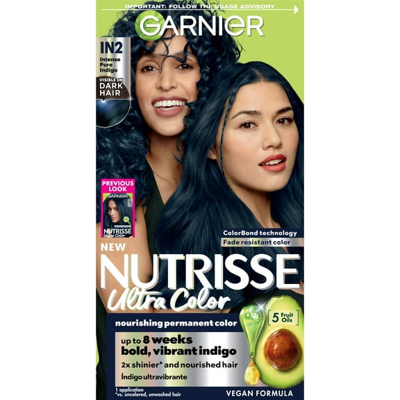 Garnier Nutrisse Nourishing Hair Color, IN2 Blue Curacao, 4.2 fl oz