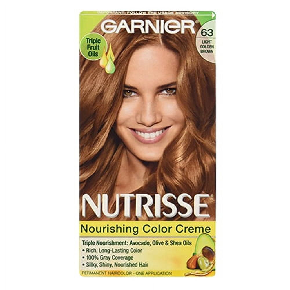 Garnier Nutrisse Permanent Creme Haircolor #63 Light Brown, 1 Ea, 6 Pack