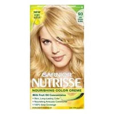 Garnier Nutrisse Permanent Nourishing Hair Color Creme # 93 Light Golden  Blonde (Honey Butter) -1 Kit, 2 Pack