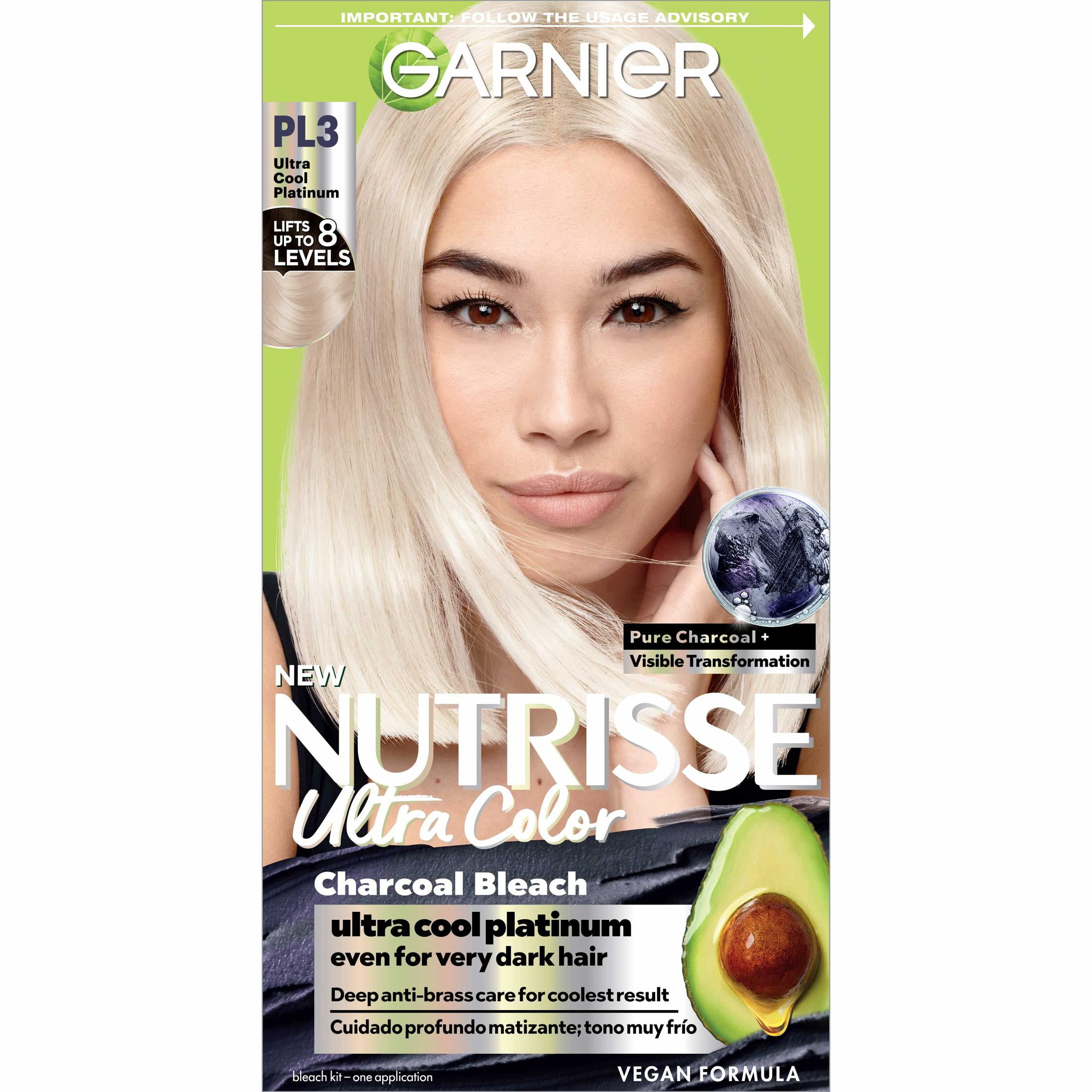 Garnier Nutrisse Ultra Color Charcoal Ultra Cool Platinum Bleach, Charcoal Bleach PL3, 1 kit