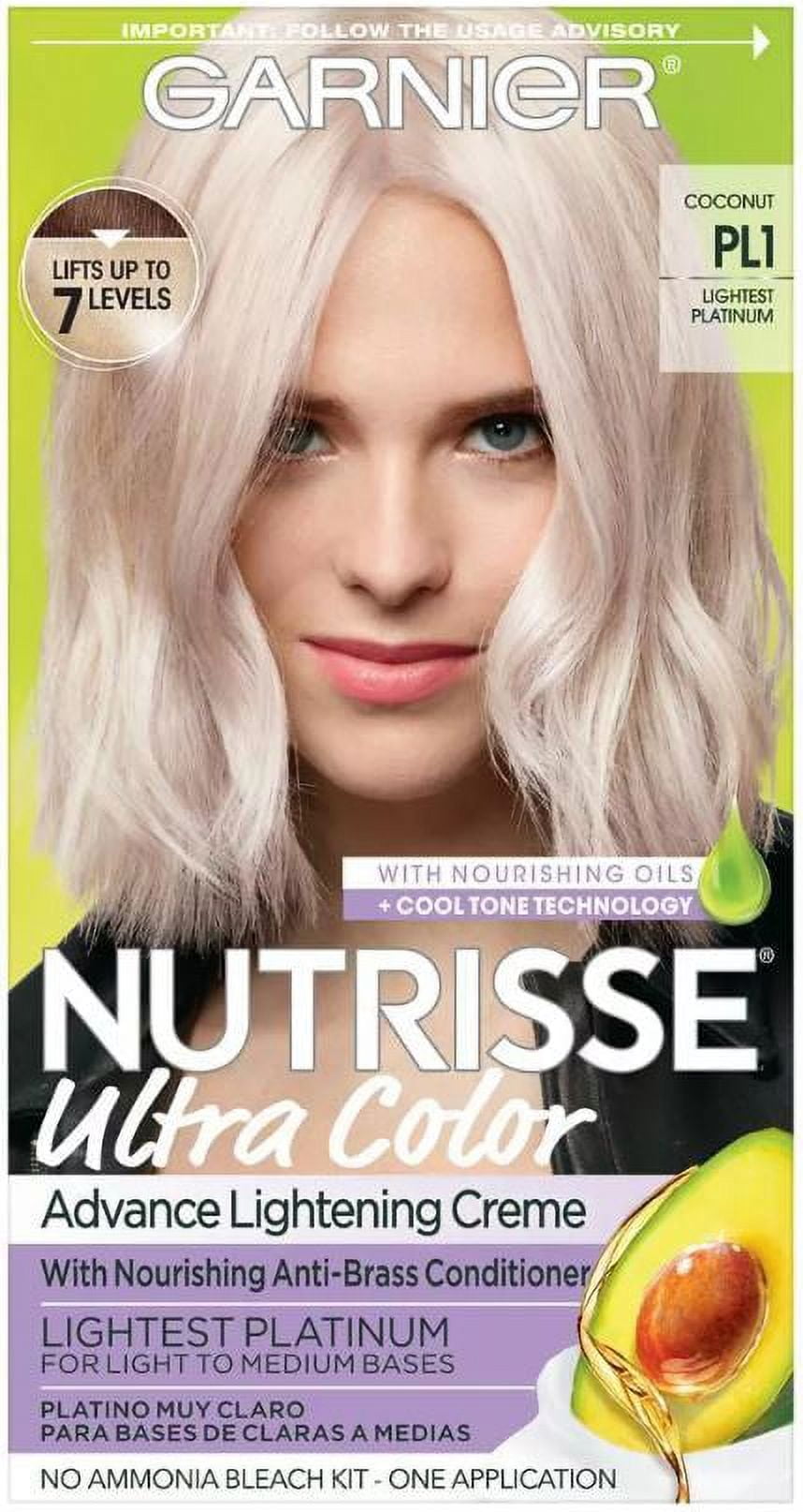 Garnier Nutrisse Ultra Color Nourishing Hair Color Creme, PL1 Ultra ...