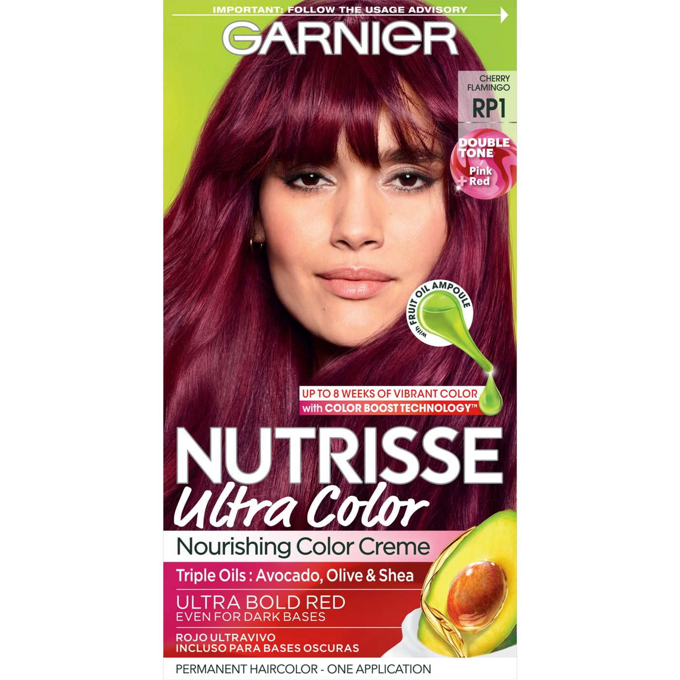 Garnier Nutrisse Ultra Color Permanent Hair Color Creme - RP1 Cherry ...