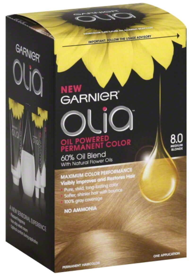 Garnier Olia Ammonia Free Hair Color [8.0] Medium Blonde 1 Each (Pack of 6)