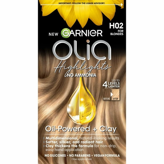 Garnier Olia At Home Hair Coloring Tool Kit, H02 for Blondes