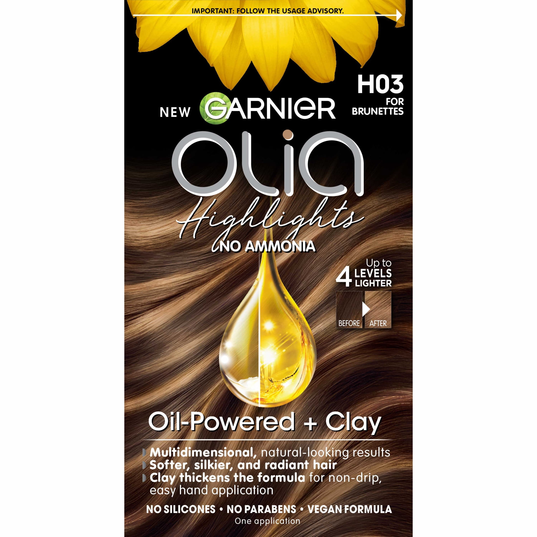 Garnier Olia H03 Brunette Ammonia-Free Vegan Hair Highlighting Kit