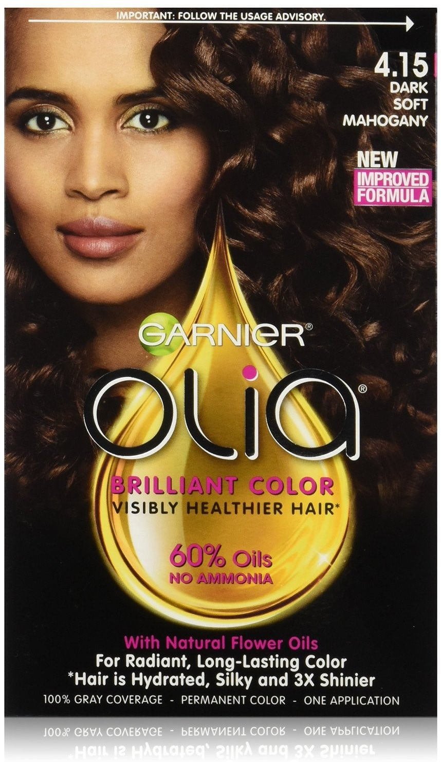 Garnier Olia Oil Powered Permanent Color 4.15 Dark Soft Mahogany 1 Each (Pack of 2)