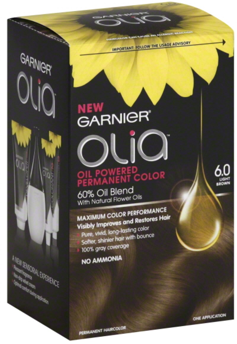 Garnier Olia Oil Powered Permanent Color 6.0 Light Brown 1 Each - image 1 of 1