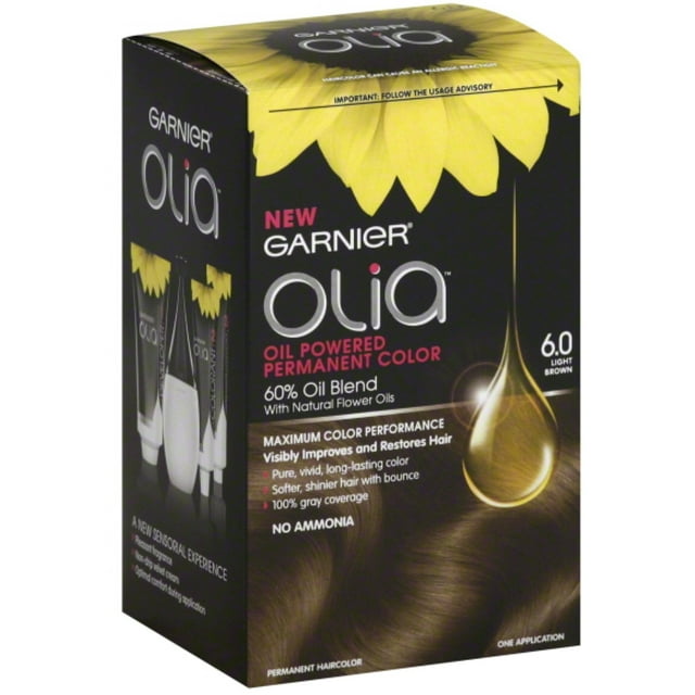 Garnier Olia Oil Powered Permanent Color 6.0 Light Brown 1 Each