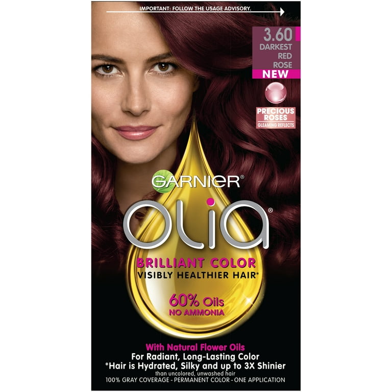 Garnier Olia Oil Powered Permanent Hair Color 3.60 Darkest Red