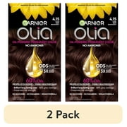 Garnier Olia Oil Powered Permanent Hair Color, 4.15 Dark Soft Mahogany