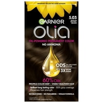 Garnier Olia Oil Powered Permanent Hair Color, 5.03 Medium Neutral Brown