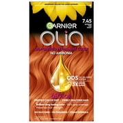 Garnier Olia Oil Powered Permanent Hair Color, 7.45 Intense Fire Ruby