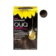 Garnier Olia Oil Powered Permanent Haircolor, Dark Brown 4.0 - 1 Kit, 3 Pack