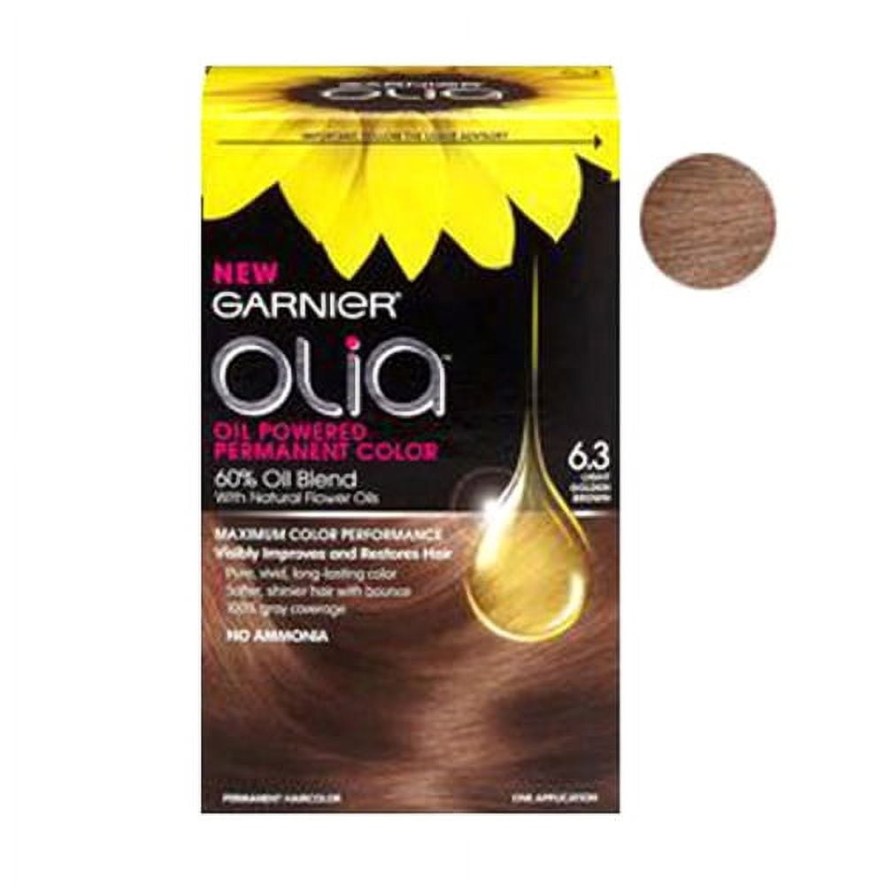 Garnier Olia Oil Powered Permanent Haircolor, Light Golden Brown 6.3 - 1 Kit, 3 Pack