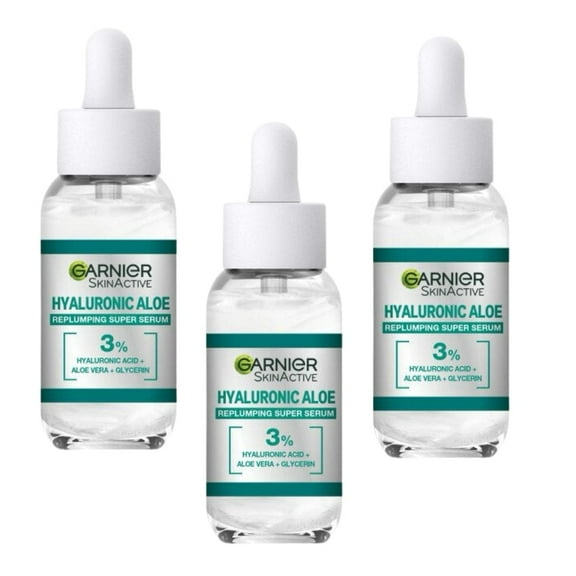 Garnier Skin Active Hyaluronic Aloe Replumping Face Serum 30 ml 3 Pack