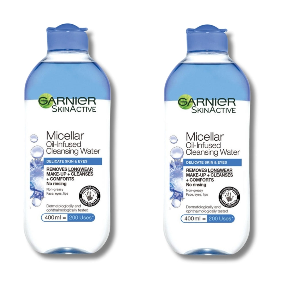 Garnier SkinActive Mizellenwasser Mit Arganöl – 2-phasig, Auch Für Wasserfestes Make-up