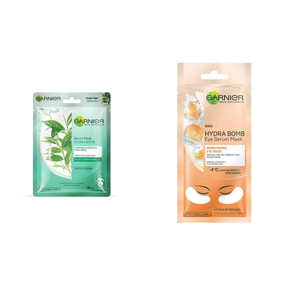 Garnier Skin Naturals Green Tea Face Serum Sheet Mask 32g & Hydra