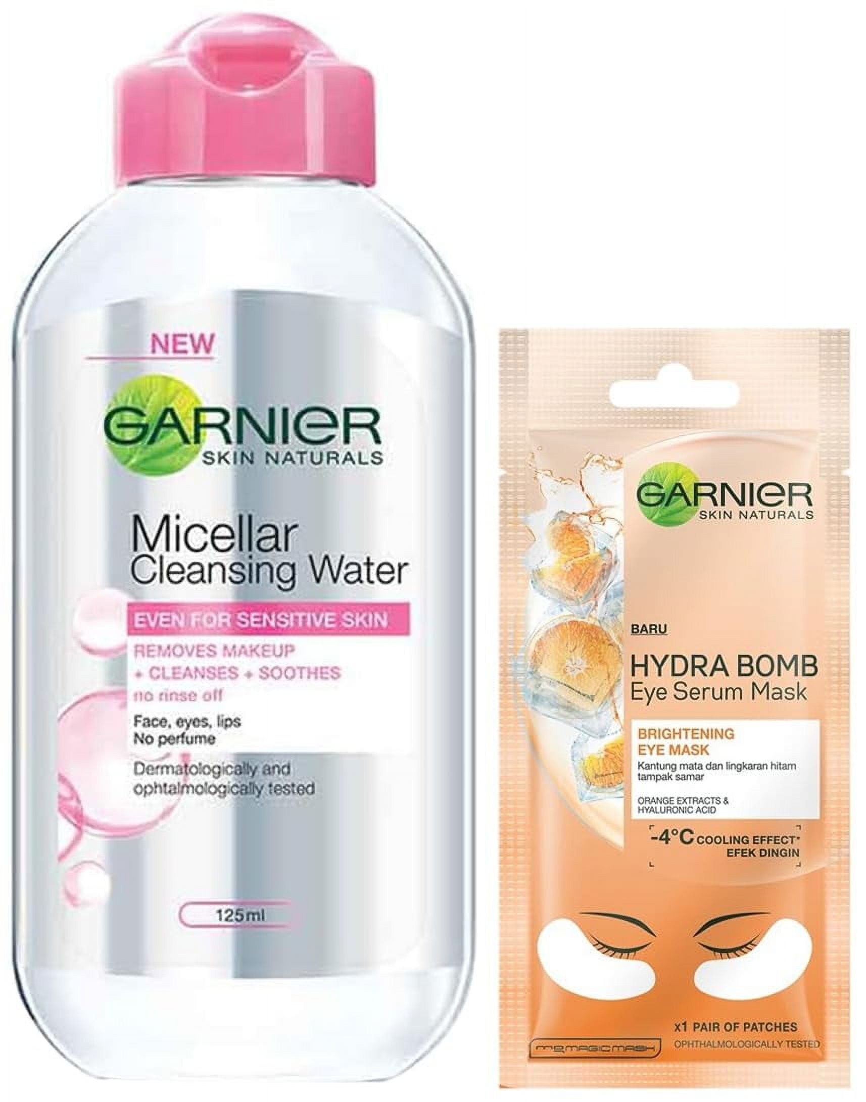 Garnier Skin Naturals, Micellar Cleansing Water, 125ml & Garnier Hydra