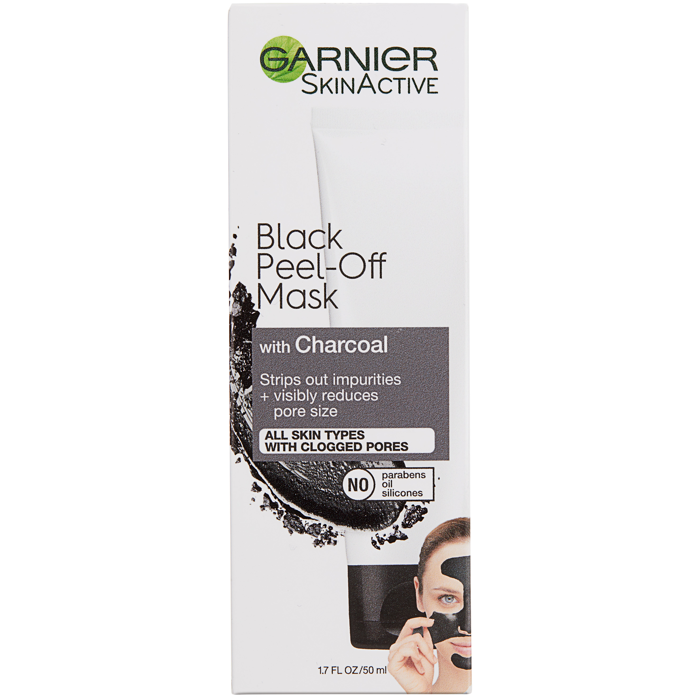 Garnier SkinActive Black Peel Off Mask with Charcoal, 1.7 fl oz