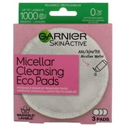 Garnier SkinActive Micellar Cleansing Eco Pads, Reusable, 3 ct. Pack of 2