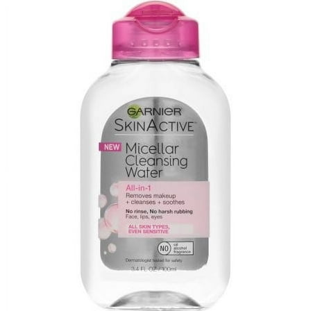 Garnier SkinActive Micellar Cleansing Water All-in-1 Cleanser & Makeup Remover, 3.4 fl oz