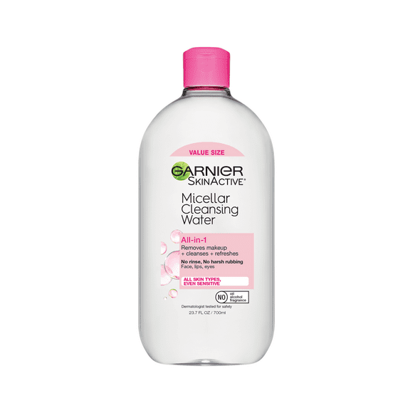 Garnier SkinActive Micellar Cleansing Water All in 1 Makeup Remover, Face Cleanser, 23.7 fl oz