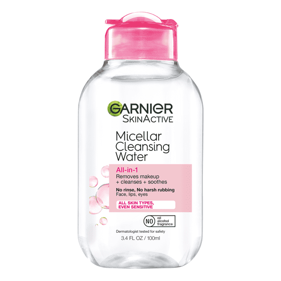Garnier SkinActive Micellar Cleansing Water All in 1 Makeup Remover, 3.4 fl oz