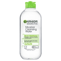 Garnier SkinActive Micellar Cleansing Water All in 1 Makeup Remover Mattifying, 13.5 fl oz