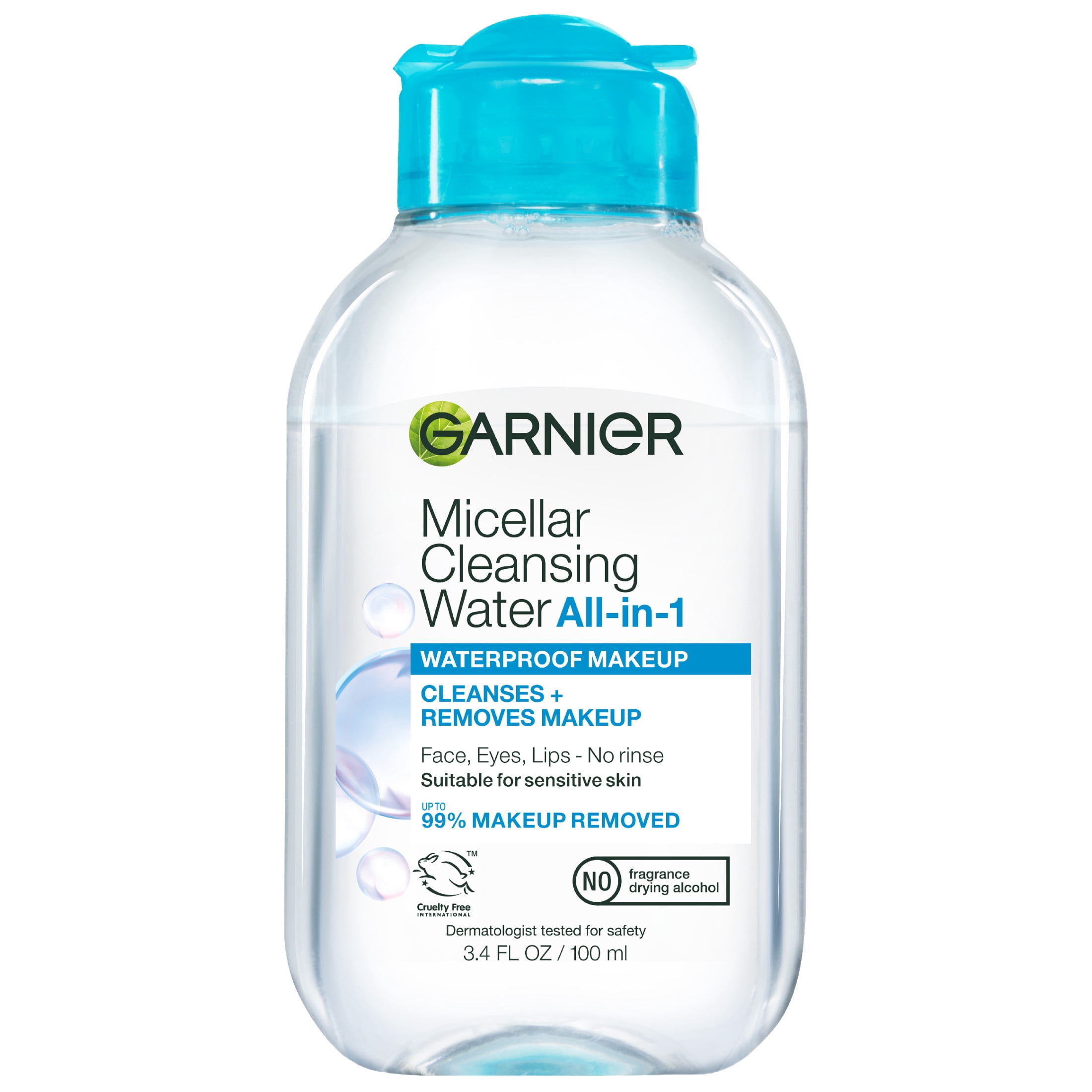 Garnier SkinActive Micellar Cleansing Water All in 1 Waterproof Makeup Remover, Face Cleanser, 3.4 fl oz