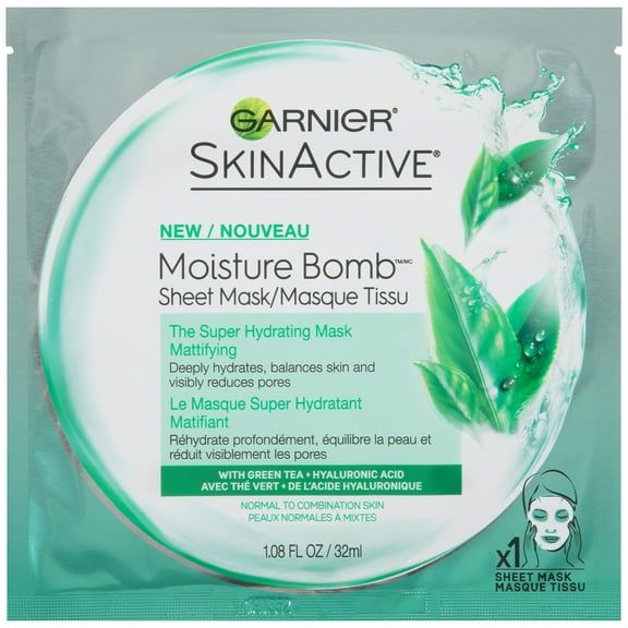 Garnier SkinActive Super Hydrating Sheet Mask, Mattifying, 1.08 fl. oz.