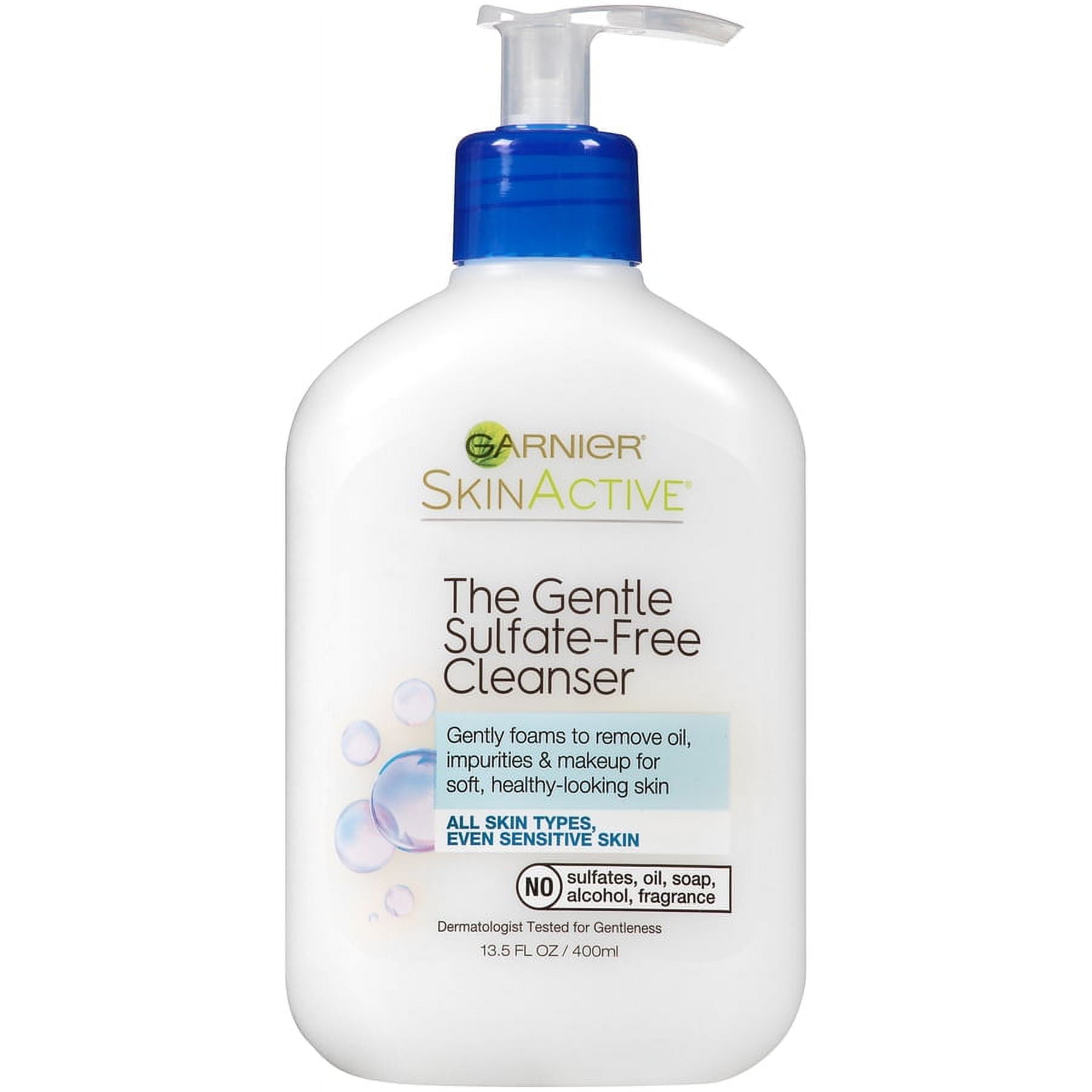 Garnier SkinActive The Gentle Sulfate Free Cleanser, All Skin Types, Adult, 13.5 fl oz