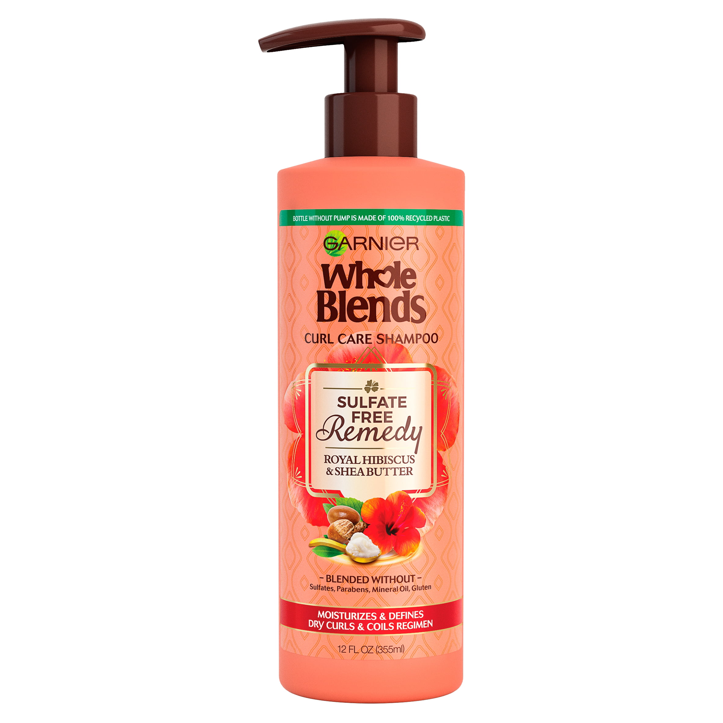 Garnier Whole Blends Curl Care Shampoo with Royal Hibiscus and Shea Butter, 12 fl oz - image 1 of 13