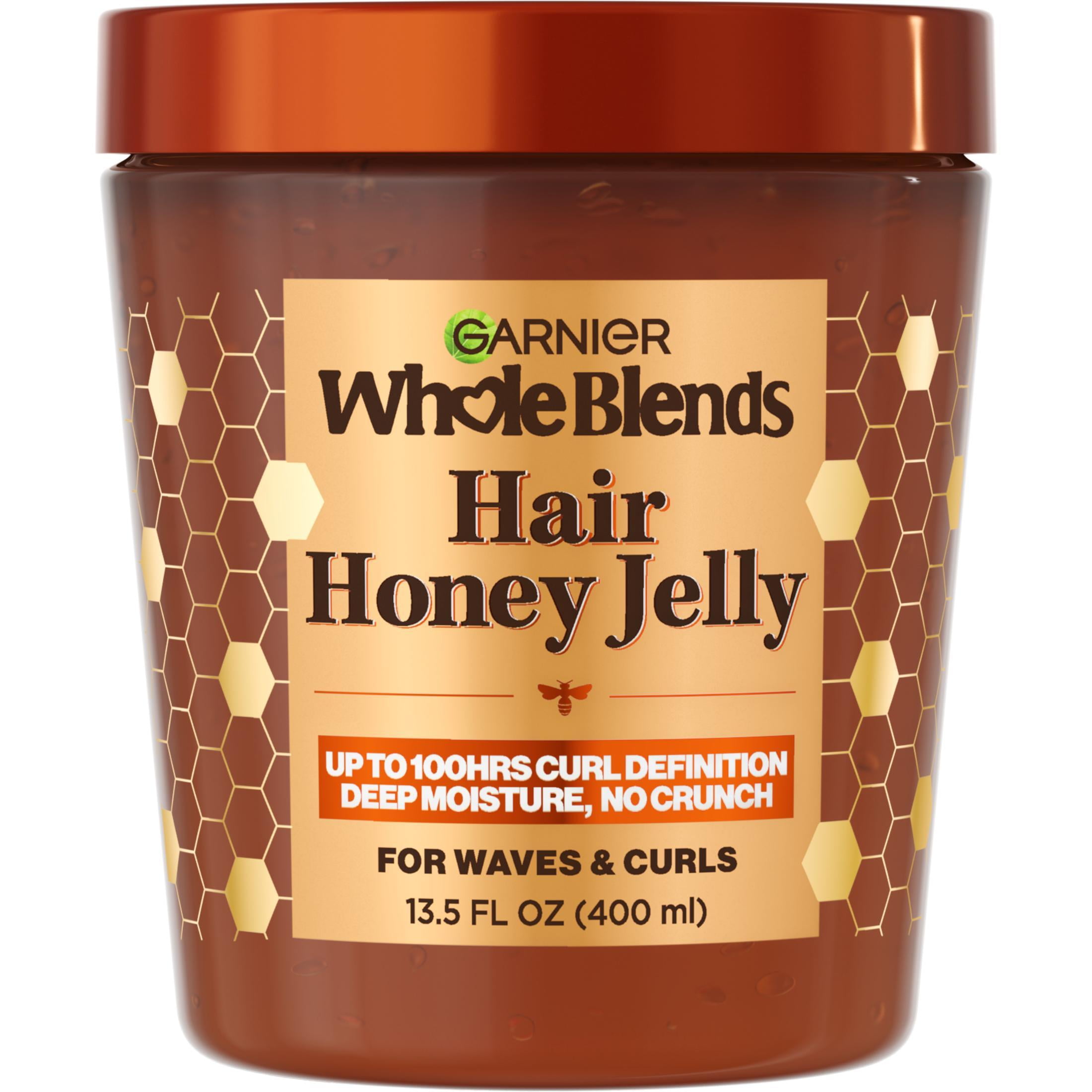 Garnier Whole Blends Deep Moisturizing Hair Styling Gel with Honey Jelly, Wavy Hair, 13.5 fl oz