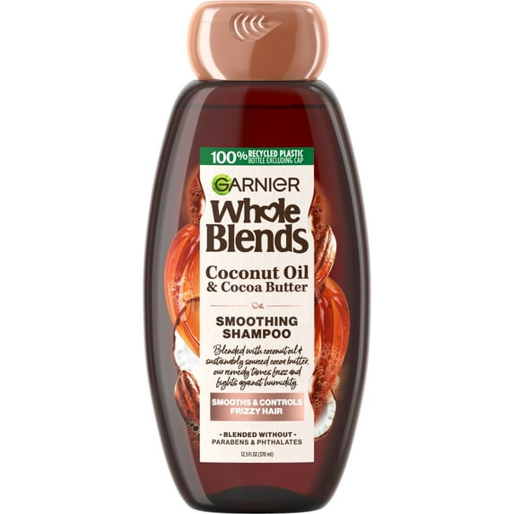 Garnier Whole Blends Frizz Control Nourishing Daily Shampoo, All Hair Types, 12.5 fl oz
