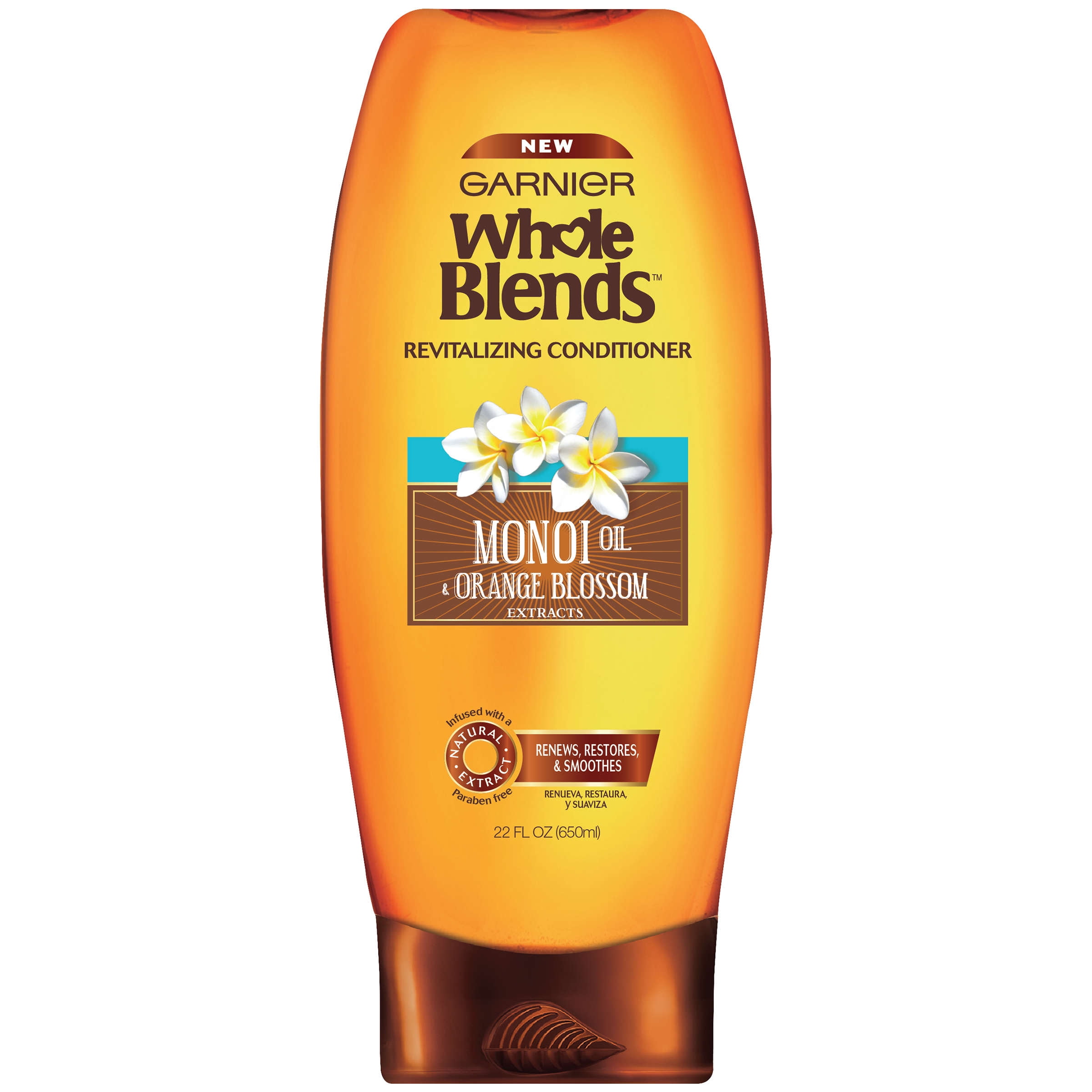 Garnier Whole Blends Monoi Oil & Orange Blossom Extracts Revitalizing Conditioner, 22 fl oz