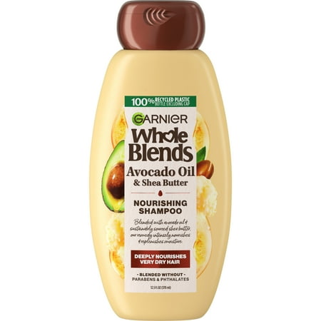Garnier Whole Blends Nourishing Shampoo with Avocado Oil and Shea Butter, 12.5 fl oz