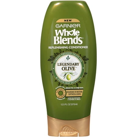 Garnier Whole Blends Replenishing Conditioner with Olive, 12.5 fl oz