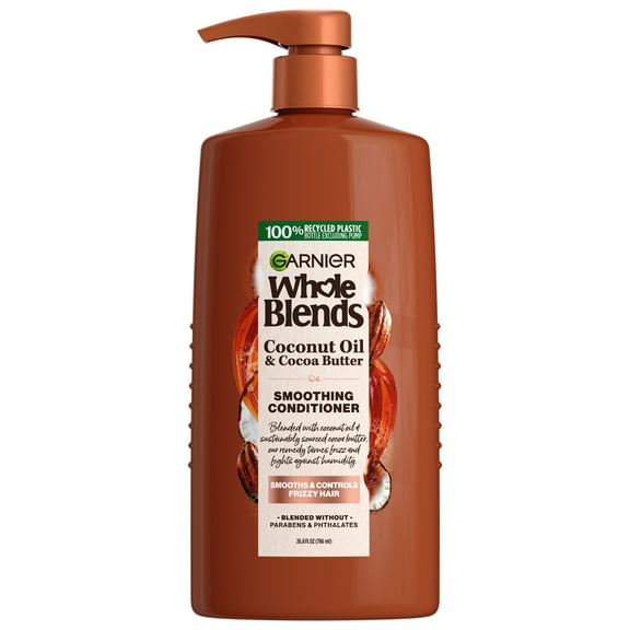 Garnier Whole Blends Smoothing Conditioner with Coconut Oil Cocoa Butter, 26.6 fl oz