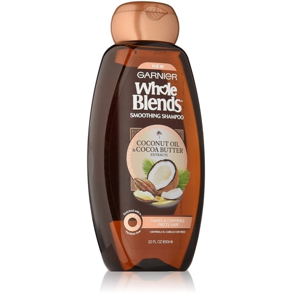 Garnier Whole Blends Smoothing Shampoo, Coconut Oil & Cocoa Butter Extracts 22 oz (Pack of 6)