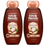 Garnier Whole Blends Smoothing Shampoo With Coconut Oil & Cocoa Butter Extracts, 12.5 Fl Oz Packaging May Vary, 2 Count