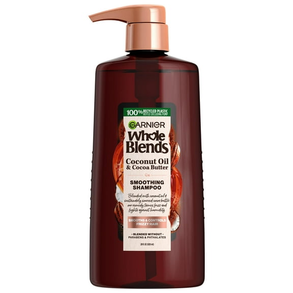 Garnier Whole Blends Smoothing Shampoo with Coconut Oil Cocoa Butter, 28 fl oz