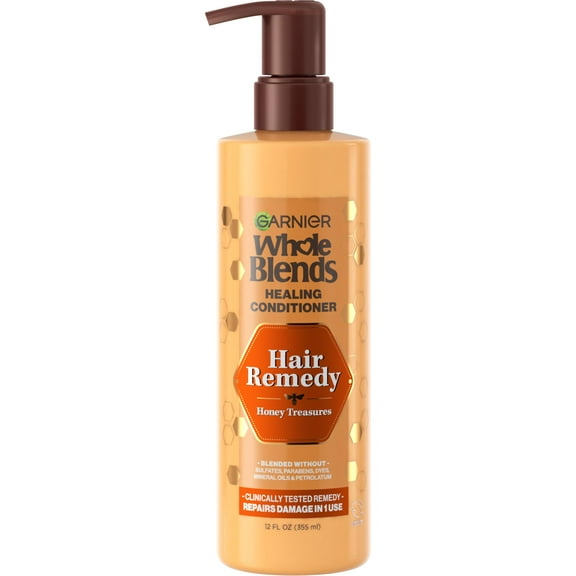 Garnier Whole Blends Sulfate Free Remedy Honey Treasures Conditioner for Dry Hair, 12 fl. oz.