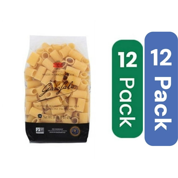 Garofalo Mezze Maniche Rigate Pasta 16 oz (Pack Of 12)