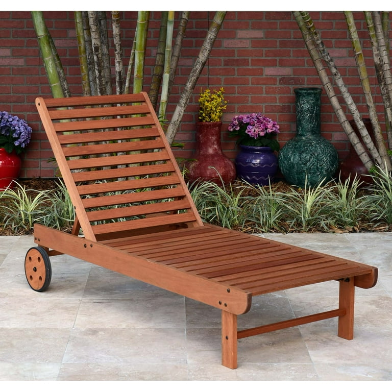 Garopaba 1 Piece Poolside Lounger Solid Wood 100 FSC Certified