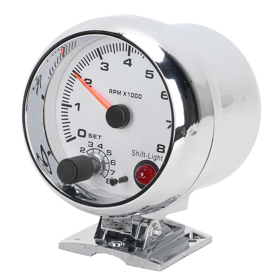 Garosa Revolution Meter,Tachometer 3.75in 08000 RPM 7 Color Background Lights for 4/6/8 Cylinder 12V GasolinePowered Vehicles