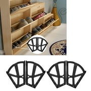 Garosa Shoes Cabinet Hinges,4Pcs/Set Home Furniture Shoes Drawer Cabinet Hinge Plate Frame Turning Rack Accessory,Furniture Turning Rack