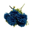 thumbnail image 1 of Garoy 1 Pack 6 Heads Artificial Chrysanthemums Silk Fall Flower Fake Flowers Ball Flower for Autumn Wedding Table Centerpieces Front Porch Thanksgiving Diwali Cemetery Indoor Outdoor Decor(Aquamarine), 1 of 8