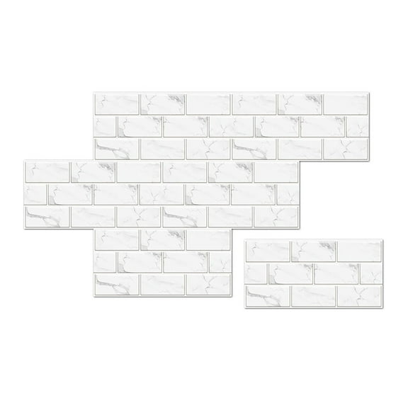 Garoy Back Splash Protector for Kitchen Wall,Stick on Back Splashes for Kitchens,6"x12"Peel and Stick Backsplash Tiles,6-Sheet White Subway Wall Tile Stickers for Kitched,Bathroom,Countertop,Rentals